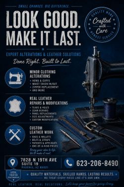 Minor clothing and real leather alterations