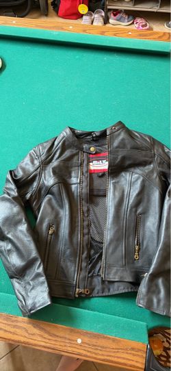 BiLT Black Leather Motorcycle Jacket (woman’s small)