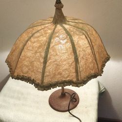 VINTAGE ANTIQUE 1910 ROSE BROTHER & CO. PARASOL TABLE LAMP