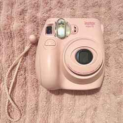 Pink instax mini 7S Polaroid Camera