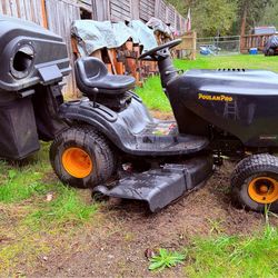 Poulan Pro riding Mower with double bagger