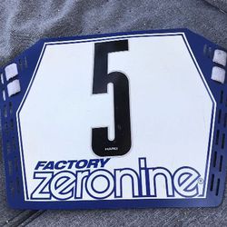 Vintage BMX , Early Zeronine Number Plate , First Generation Air Flow , Factory , Hard Plastic , 4pcs Of Velcro , Located In LaHabra Ca. OBO 