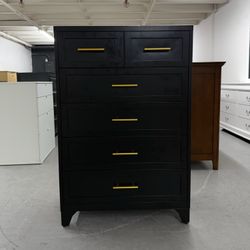 Black Metal 6 Drawer Dresser (Not a Wood Dresser) 