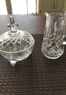 Sugar and creamer Set Crystal $25