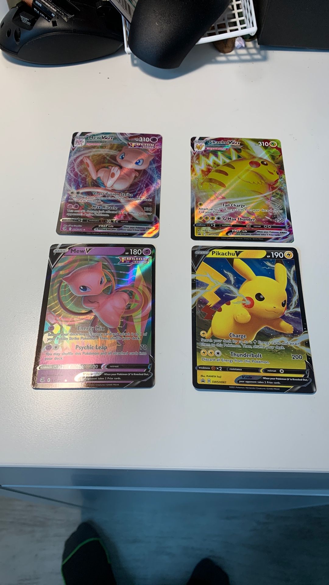 Mew V, Mew VMAX, Pikachu V, Pikachu VMAX