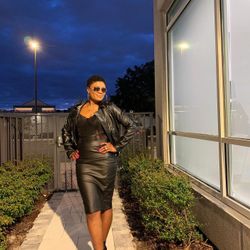 Black Faux Leather Skirt 