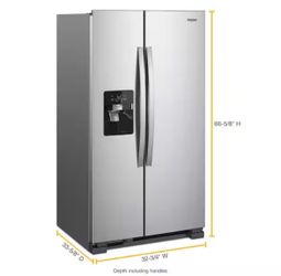21.4 cu. ft. Side-by-Side Refrigerator in Monochromatic Stainless Steel