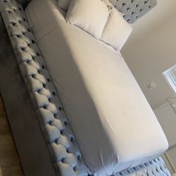 Grey Queens Size Bed Frame 