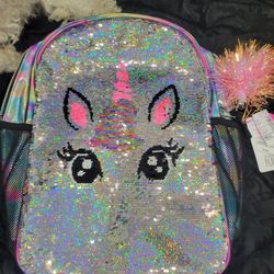 NwT.Childrens place unicorn Flip Sequin backpack