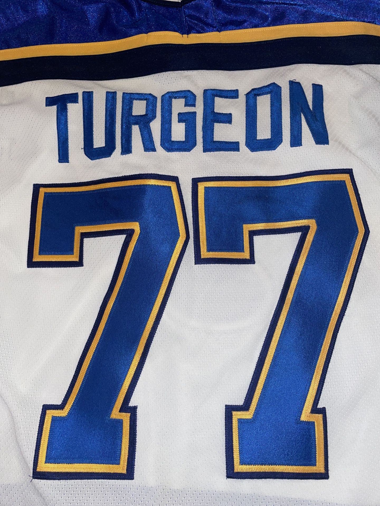 Pierre Turgeon Authentic St. Louis Blues #77 Royal Blue Home Jersey