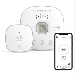 CHAMBERLAIN Smart Garage Control - Wireless Garage Hub and Sensor with Wifi & Bluetooth - Smartphone Controlled, myQ-G0401-ES, White