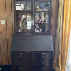 Vintage Secretary Desk with Hutch – Solid Wood – $200 OBO