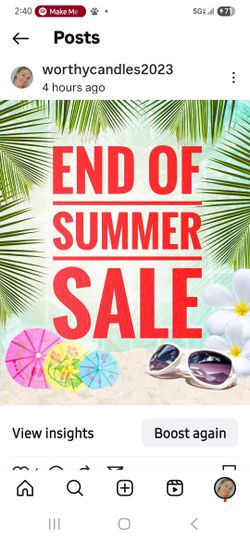 Candles!! Summer Sale!