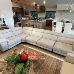 Sectional Sofa With Three Recliners