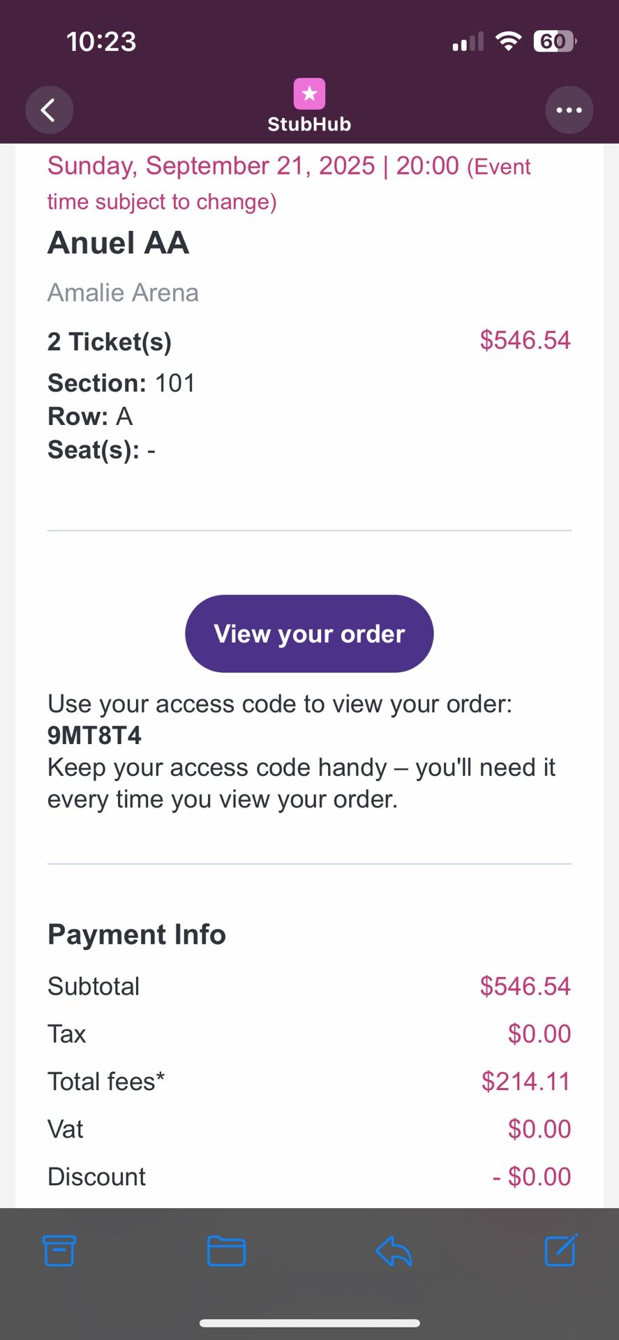 Anuel AA Concert Tickets 9/22/25Tampa 