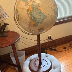 Nice World Globe On A Wood Stand