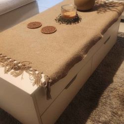 White Coffee Table With Storage