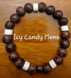 Palm Tree Wood Bead Bracelet
