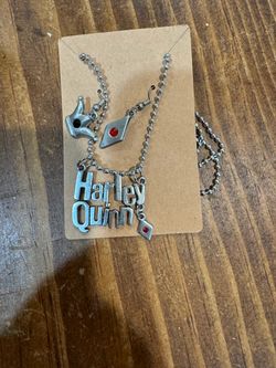 Harley Quinn Charm Necklace and Earring Set