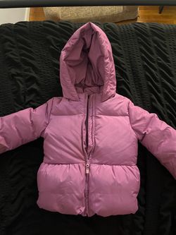 Kids Pink Hooded Puffer Jacket