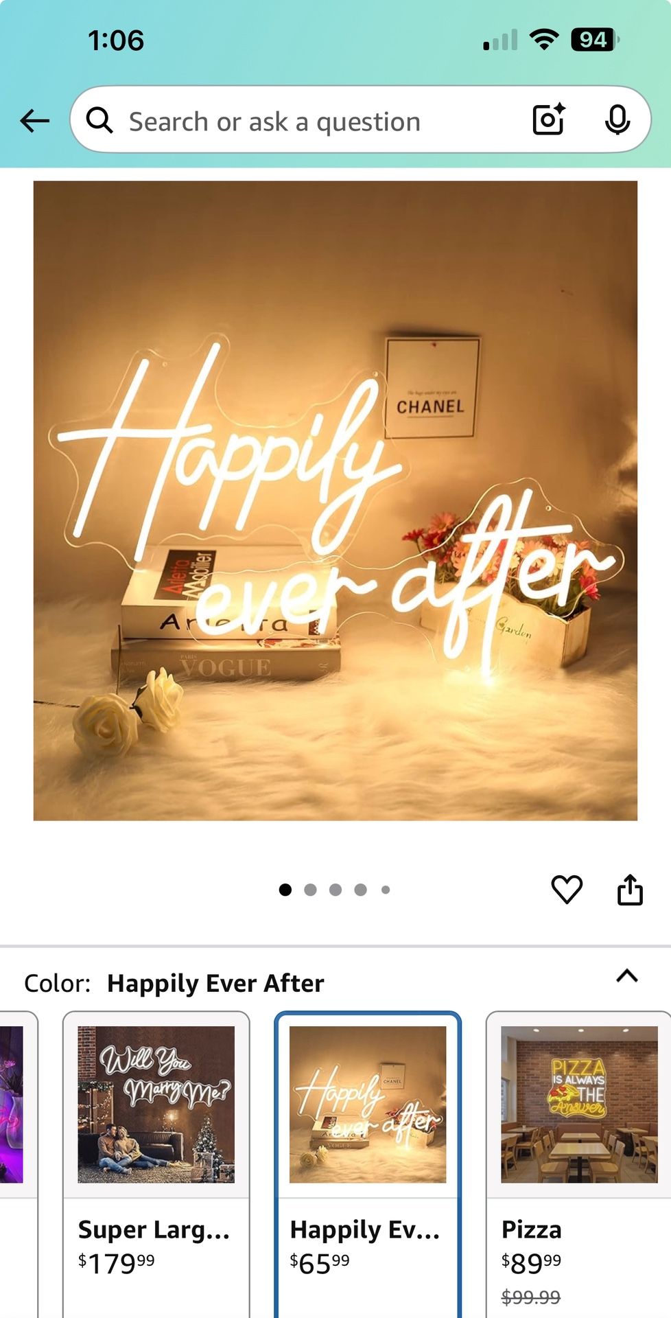 wedding neon light 