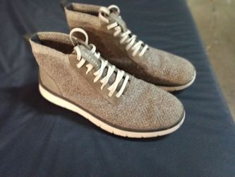 Cole Haan ZERØGRAND Knit High-Top Chukka Sneakers Gray/Taup