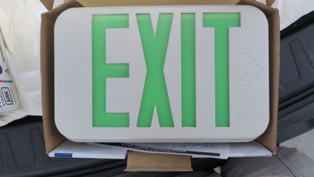 LED Exit Sign with Green Letters