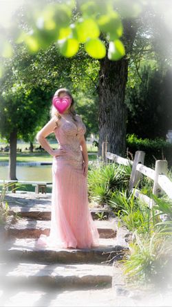 pink prom dress