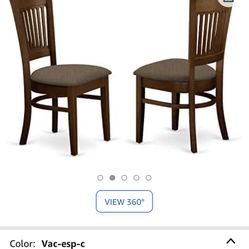 New— Set of Two Elegant Dining Chairs by East West Furniture 
