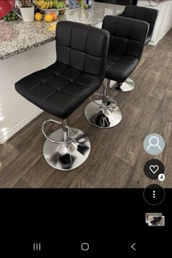 Pu Leather Bar Stool (Set of 3)