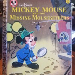 Little Golden Book #D57 Disney's Mickey Mouse and the Missing Mouseketeers 1978 4th Printing