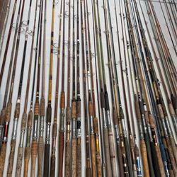 Vintage Fishing Poles Lot