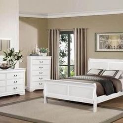 Bedroom Set (White/Grey/Black or Brown)