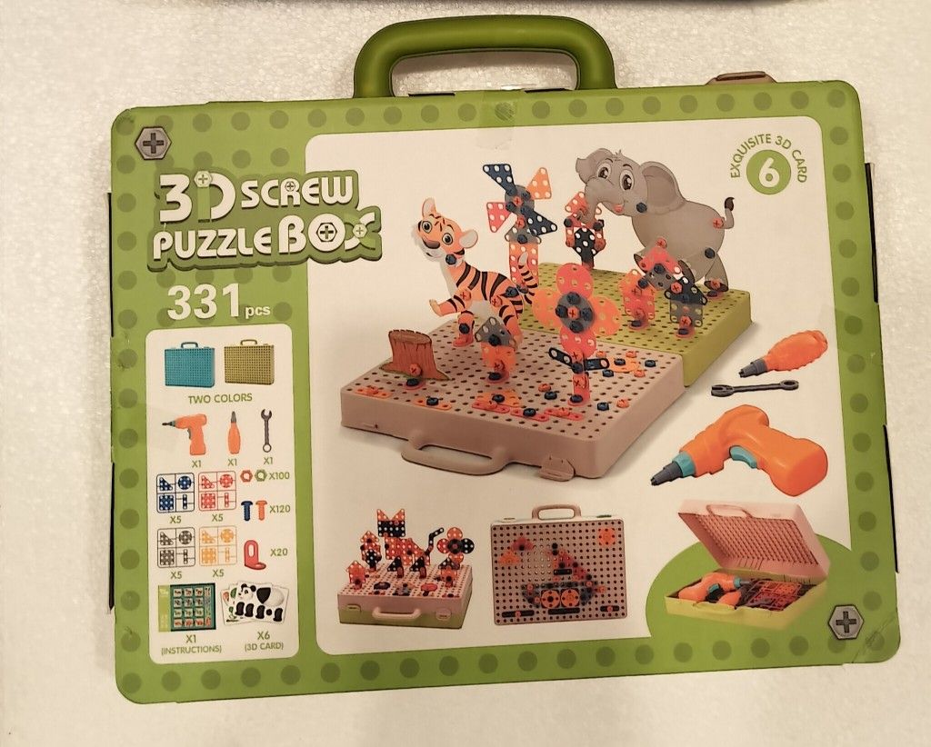 3 D screw puzzle set with driver drill/ brand new 👍/ see description 👍👍