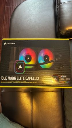 Corsair iCUE H100i ELITE CAPELLIX 240mm RGB AIO Liquid CPU Cooler – Open Box New
