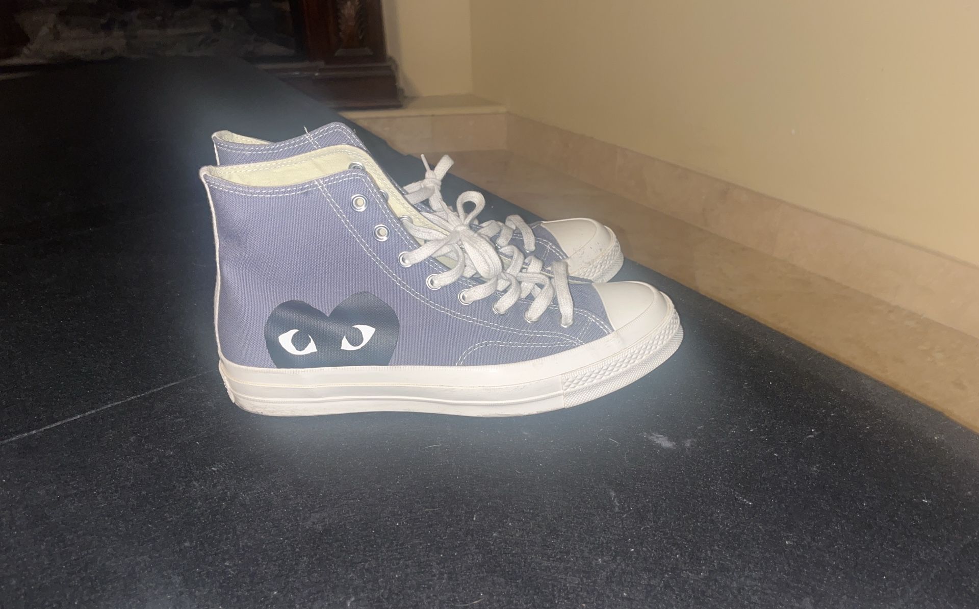 converse x play in grey shoes size 10 in mens