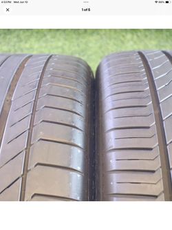 PAIR of 285 40R22 Continental ContiSport Contact 5 85% Tread 7/32 110Y SKU 27497 Grade A Tires