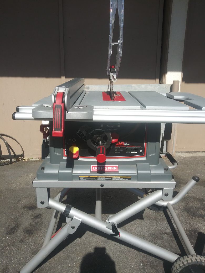 Craftsman 10"table saw with folded stand