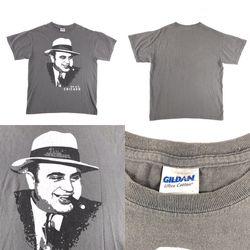Big Al's Chicago OG Abel Capo Al Capone Mafia Urban Mens Vintage Retro Shirt M