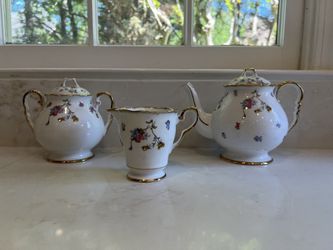 Vintage Royal Stafford 38 Piece Tea Set- English Bone China