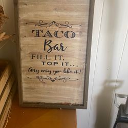 Taco Bar Sign 
