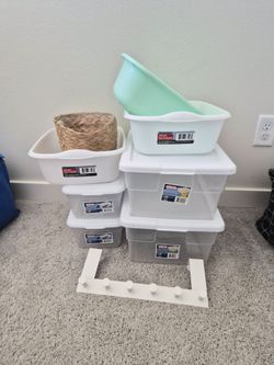Sterilite storage boxes and ikea over the door hook rack bundle