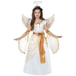 Dress-up New Large Costume Guardian Angel  White & Gold