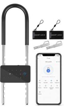 New Long Shackle Padlock U Lock Bike Gate Combo U-Lock Adjustable Shackle