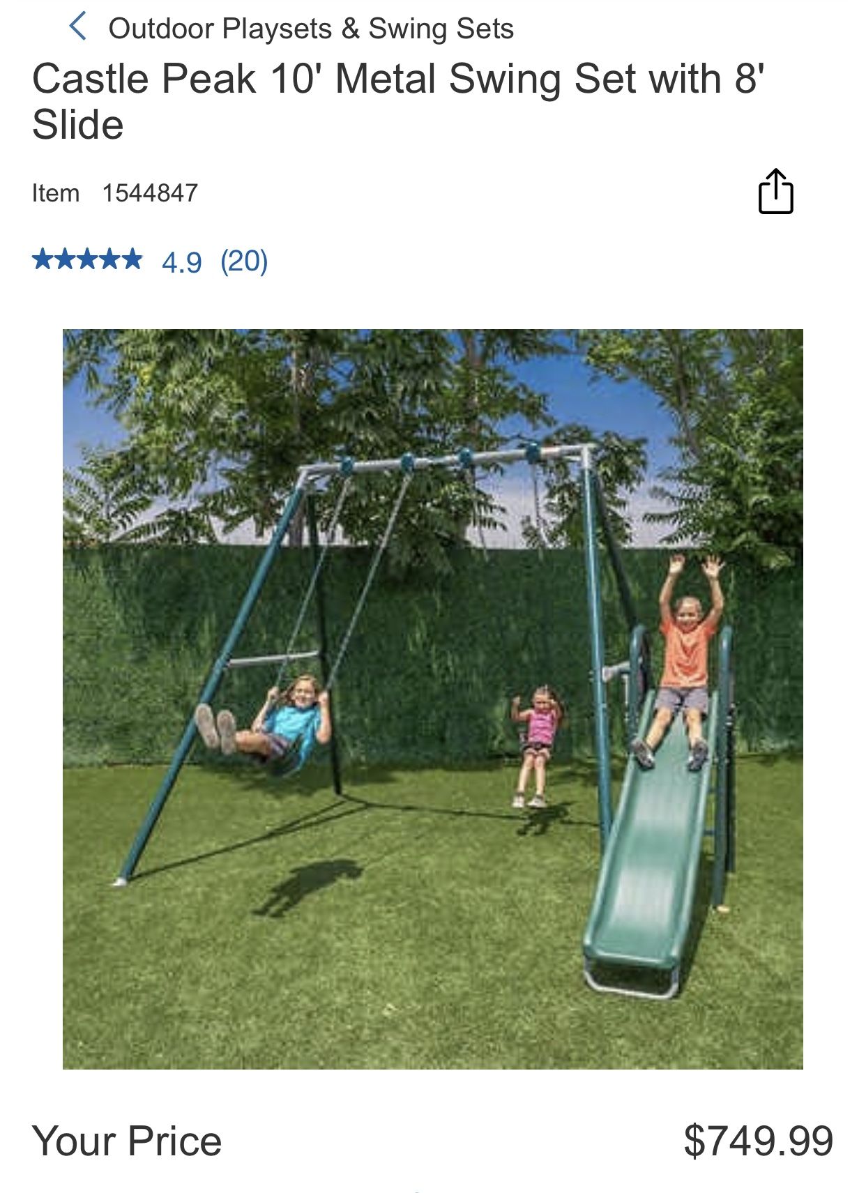 swing set 12 feet new in the box