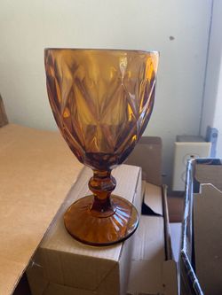 Amber goblets and decor