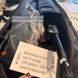 Size 10ft X 12ft Backdrop, Easy Assemble, For Curtains, Balloons, Flowers -  Used Set