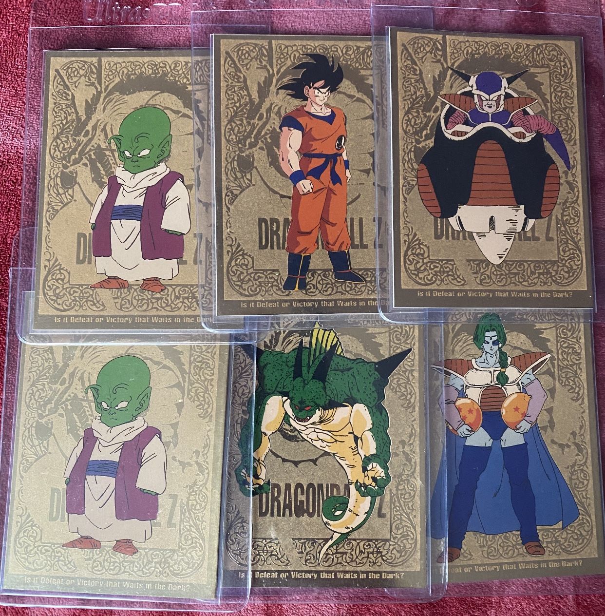 Vintage Dragonball Z Gold Cards 