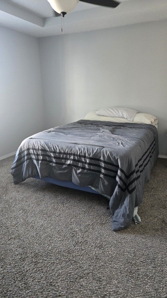Queen Mattress Box Spring and Frame