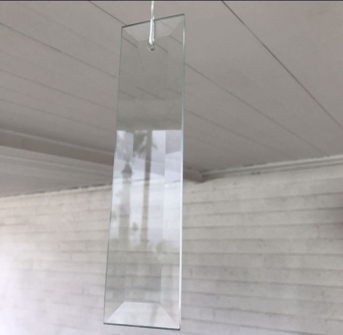 Beveled Glass Plates 7.5” By 1.75” For Chandelier, Art Project Sun Dream Catcher Wind Chimes
